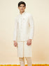 Manyavar Warm White Jaal Patterned Jacket