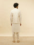 Manyavar Pearl White Bel Buti Patterned Jacket