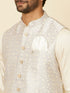 Manyavar Lilac Purple Bel Buti Patterned Jacket
