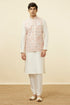 Manyavar Soft Pink Moroccan Printed Jacket