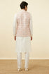 Manyavar Soft Pink Moroccan Printed Jacket