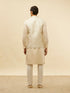 Manyavar Greige Floral Patterned Jacket