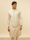 Manyavar Greige Floral Patterned Jacket