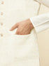 Manyavar Sea Salt White Courtly Patterned Jacket