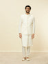 Manyavar Sea Salt White Courtly Patterned Jacket