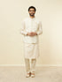 Manyavar Sand Beige Argyle Patterned Jacket