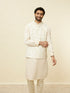 Manyavar Sand Beige Argyle Patterned Jacket
