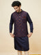 Manyavar Midnight Blue Floral Pattern Jacket