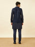 Manyavar Sapphire Blue Diamond Patterned Jacket