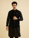 Manyavar Midnight Black Diamond Patterned Jacket