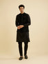 Manyavar Midnight Black Diamond Patterned Jacket