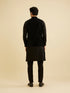 Manyavar Midnight Black Diamond Patterned Jacket