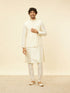Manyavar Soft Cream Floral Jaal Patterned Jacket