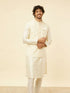 Manyavar Soft Cream Floral Jaal Patterned Jacket