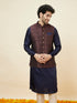 Manyavar Brick Red Imperial Patterned Jacket