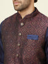Manyavar Brick Red Imperial Patterned Jacket