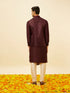 Manyavar Windsor WIne Shankh Patterned Stone Work Jacket