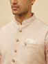 Manyavar Soft Pink Victorian Patterned Jacket