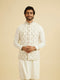 Manyavar Warm White Floral Jaal Patterned Jacket