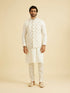 Manyavar Warm White Floral Jaal Patterned Jacket