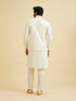 Manyavar Warm White Floral Jaal Patterned Jacket