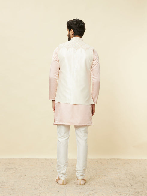 Manyavar Rosewater Pink Floral Patterned Jacket