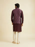 Manyavar Wine-Toned Opulent Nehru Jacket