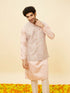 Manyavar Rose Pink Bel Buti Patterned Jacket