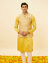 Manyavar Marigold Yellow Shankh Motif Jacket