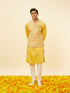 Manyavar Marigold Yellow Shankh Motif Jacket