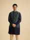 Manyavar Dark Blue Elegance Nehru Jacket