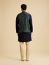 Manyavar Dark Blue Elegance Nehru Jacket
