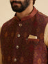 Manyavar Maroon Majesty Nehru Jacket