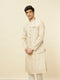 Manyavar Desert Sand Beige Ogee Patterned Jacket