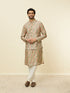 Manyavar Pistachio Green Harlequin Printed Jacket