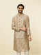 Manyavar Pistachio Green Harlequin Printed Jacket