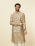 Manyavar Pistachio Green Harlequin Printed Jacket