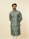 Manyavar Tea Green Courtly Print Jacket
