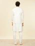 Manyavar Warm White Bagh Patterned Nehru Jacket