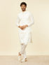 Manyavar Warm White Bagh Patterned Nehru Jacket