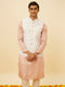 Manyavar Blush Pink Chevron Patterned Jacket
