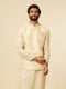 Manyavar Cream Beige Floral Printed Jacket