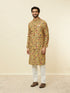 Manyavar Sepia Yellow Bel Buti Patterned Jacket