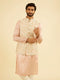 Manyavar Peach Radiance Nehru Jacket