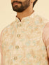Manyavar Peach Radiance Nehru Jacket