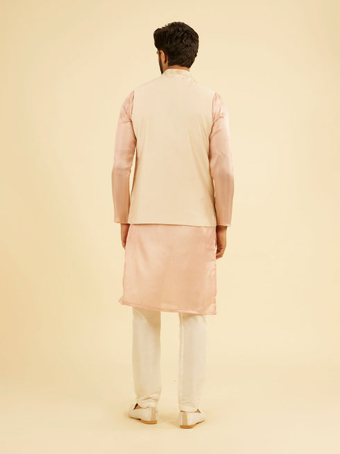 Manyavar Peach Radiance Nehru Jacket