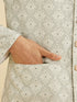Manyavar Pista Green Buta Jaal Patterned Jacket