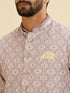 Manyavar Lilac Buta Jaal Patterned Jacket