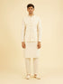 Manyavar Gleaming Cream Nehru Jacket