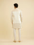 Manyavar Cream Satin Nehru Jacket